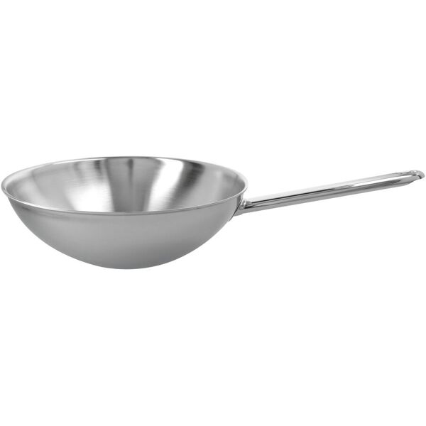 demeyere apollo 7 wok fondo piatto - 26 cm, 18/10 acciaio inossidabile