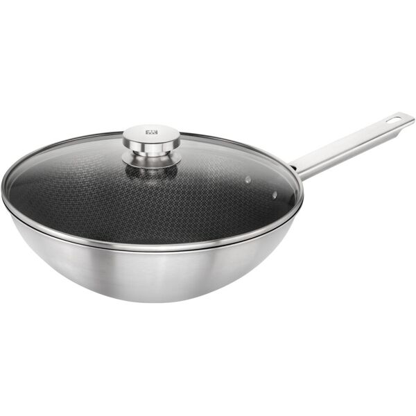 zwilling joy plus wok - 30 cm, 18/10 acciaio inossidabile, permaresist ultra