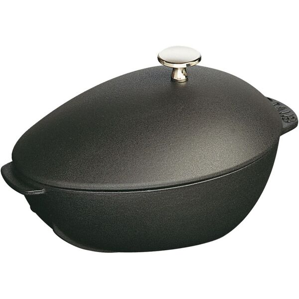 staub specialities cozziera ovale - 25 cm, nero