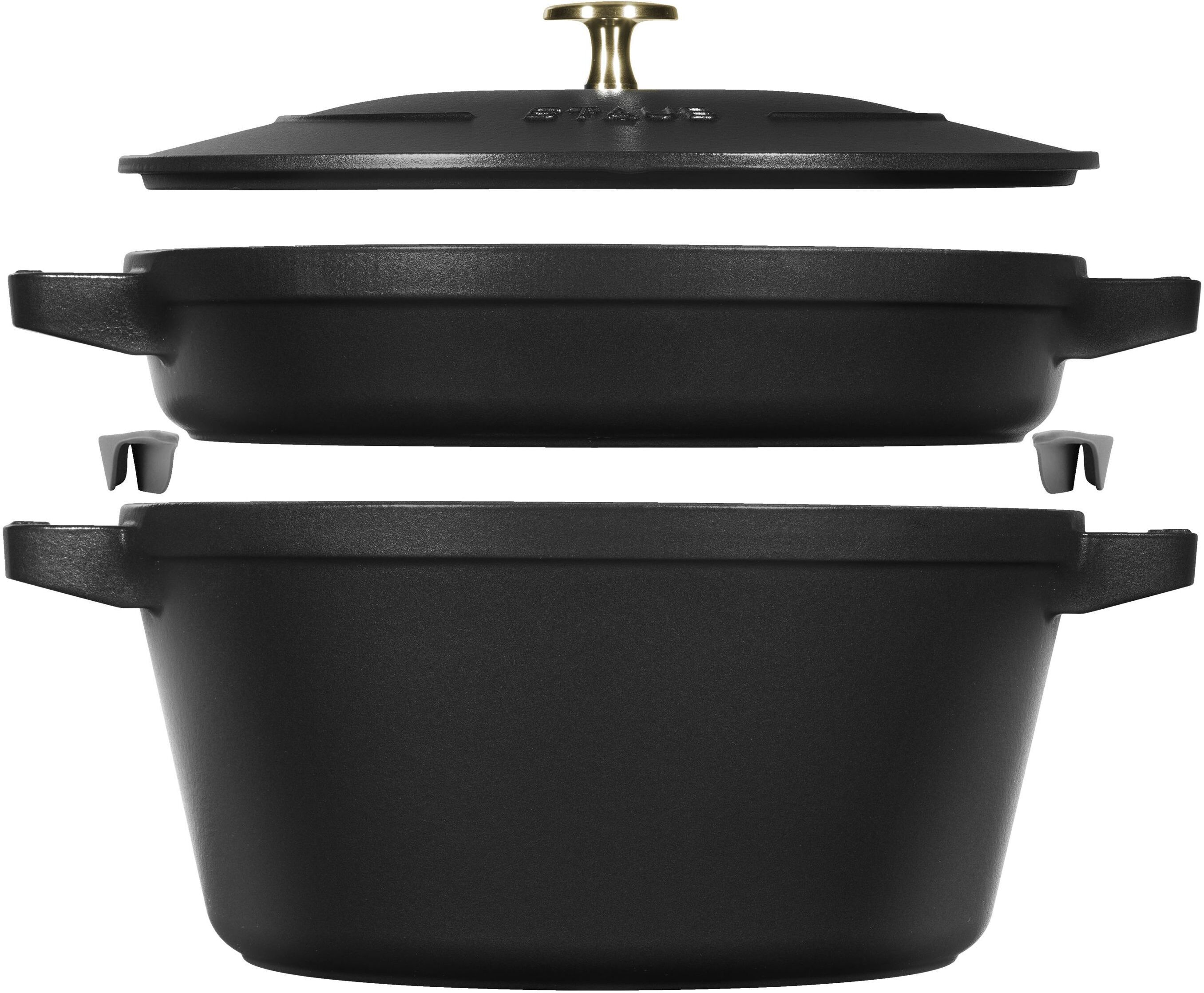 staub stackable set di pentole - 2-pz.