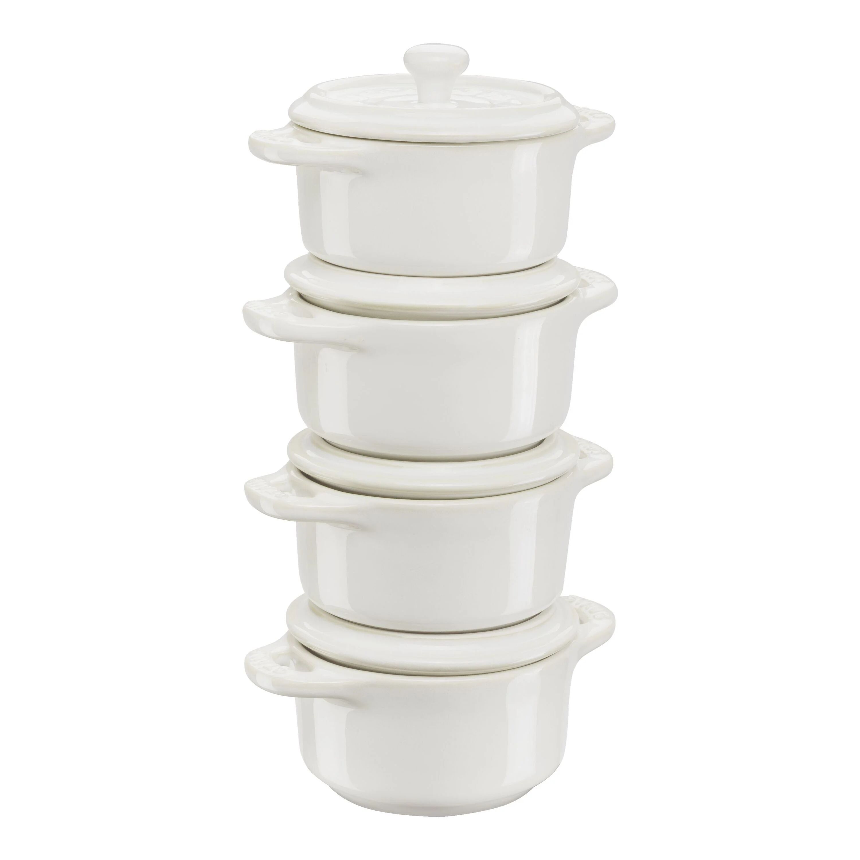 Staub Ceramique Set mini cocotte rotonda - 4-pz., avorio