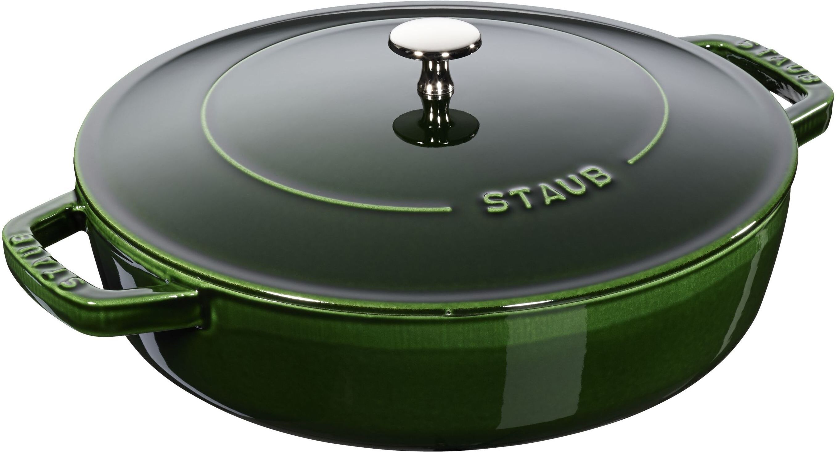 Staub Braisers Tegame Chistera rotondo - 28 cm, basilico