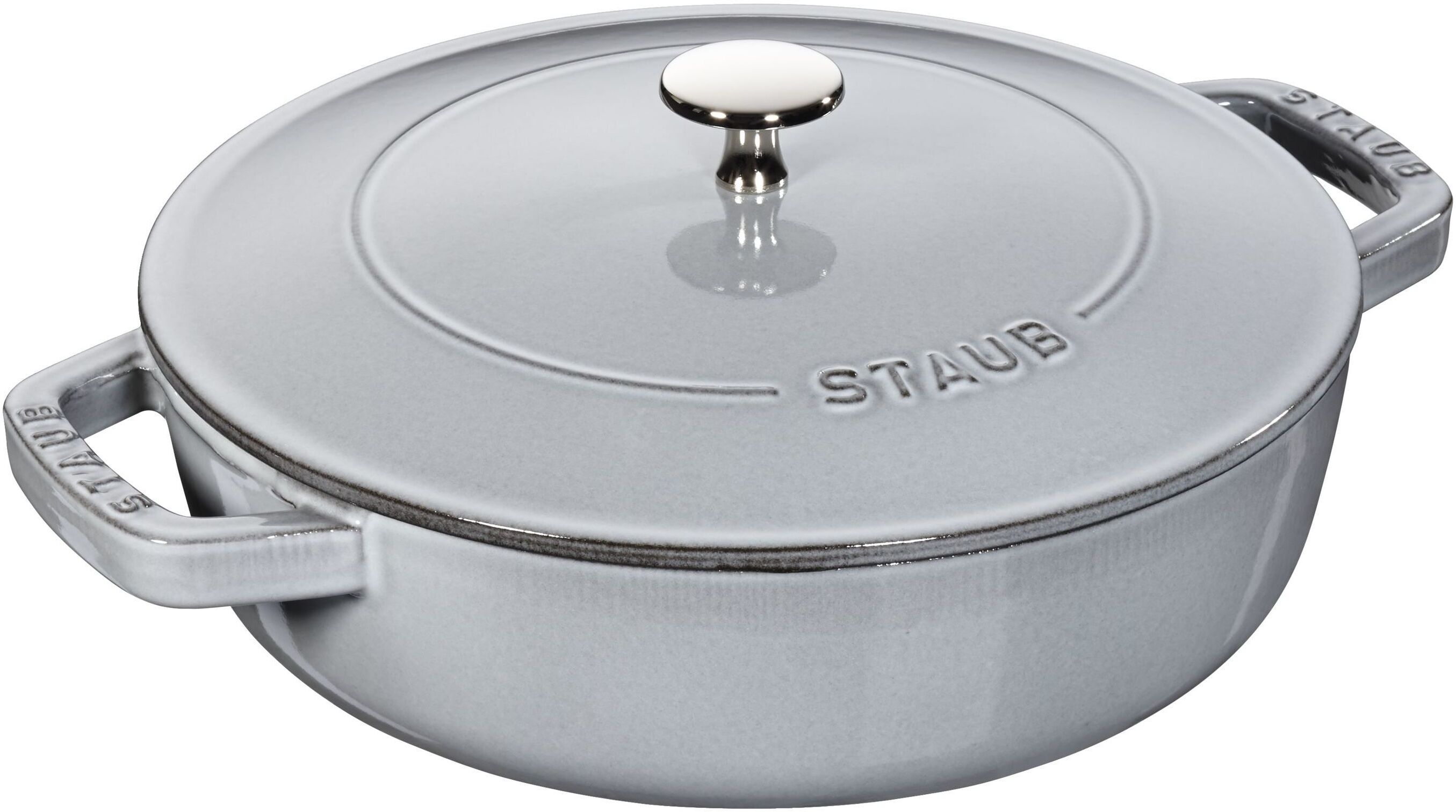 Staub Braisers Tegame Chistera rotondo - 24 cm, grigio grafite