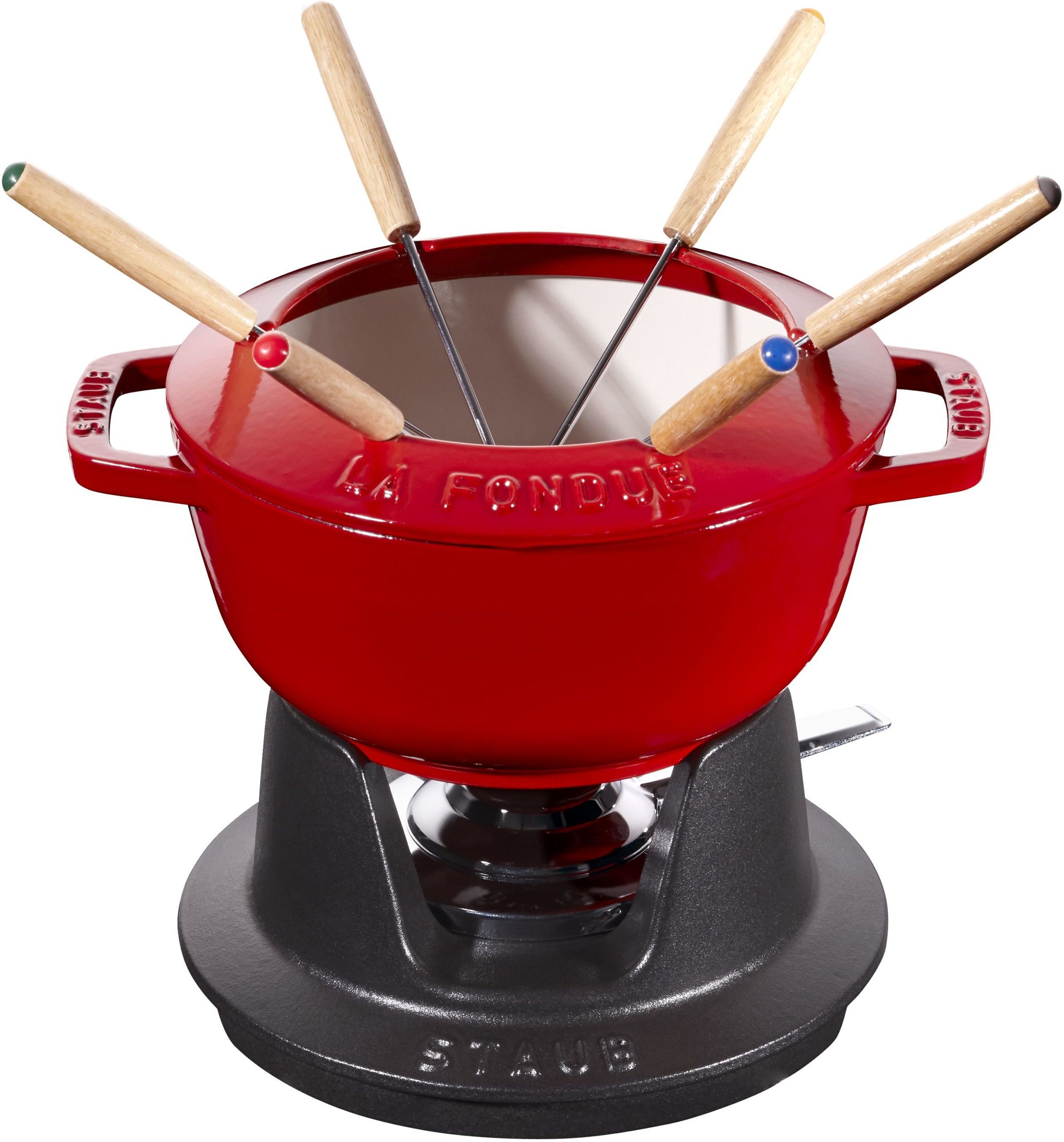 staub specialities set per fonduta - 10-pz., ghisa