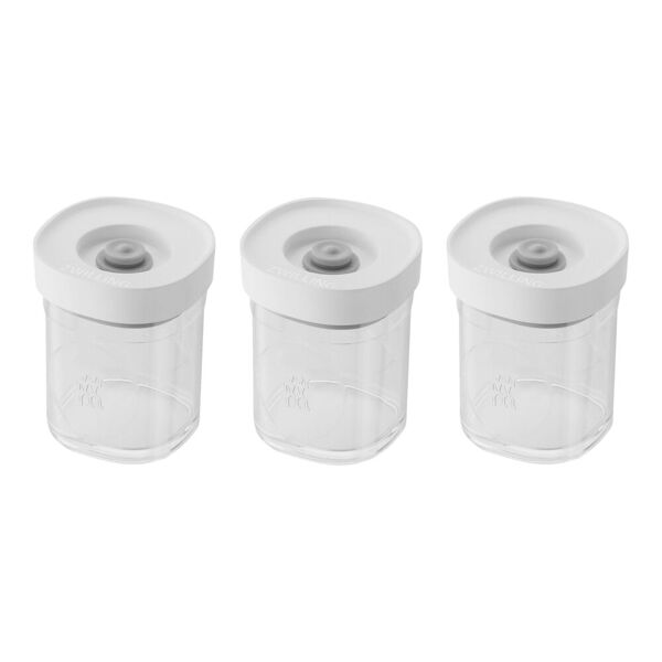 zwilling fresh & save cube set, xs / 3-pz., transparente-bianco