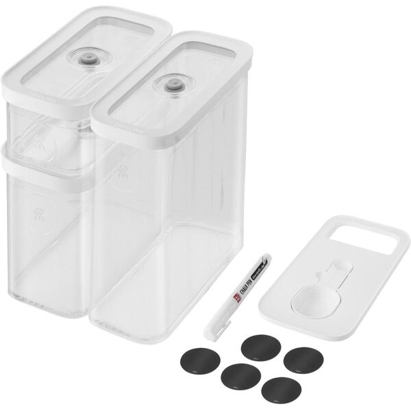 zwilling fresh & save cube set, m / 5-pz., transparente-bianco