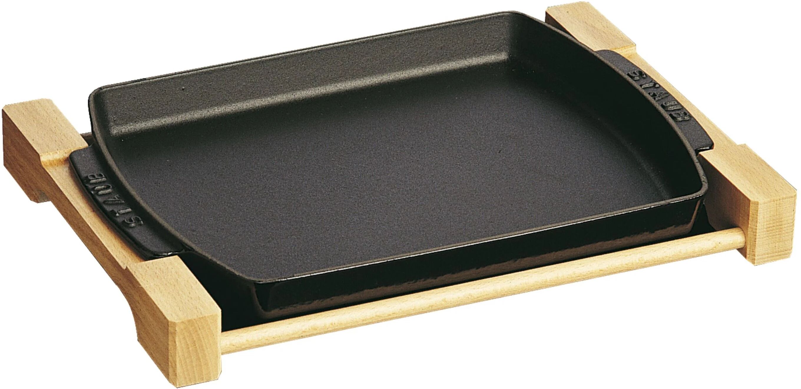 staub serving piatto da servizio rettangolare - 33 cm x 22 cm, nero