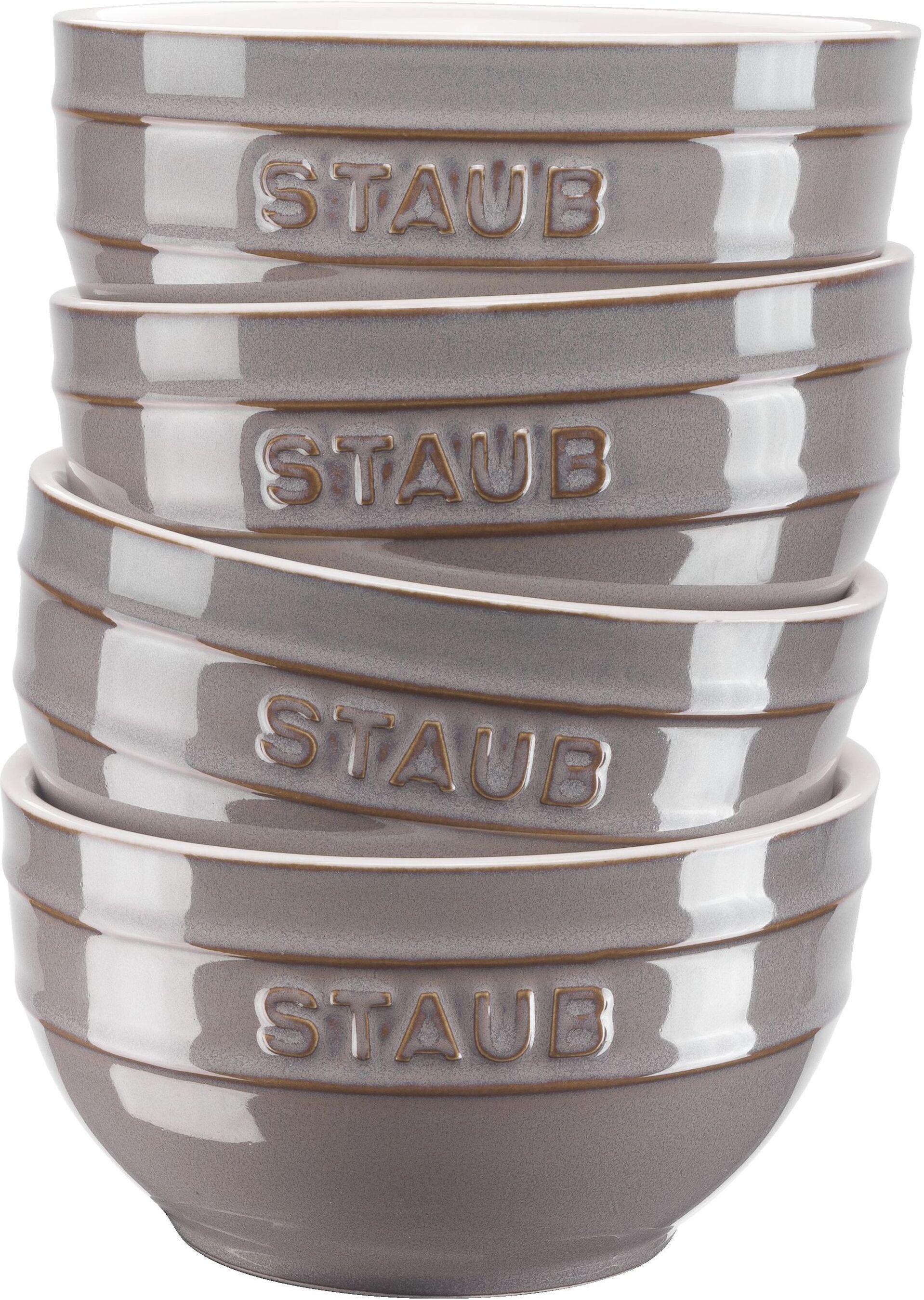 Staub Ceramique Set di ciotole - 4-pz., grigio antico