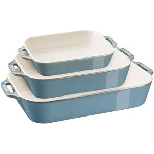 Staub Ceramique Set di pirofile rettangolare - 3-pz., turchese antico