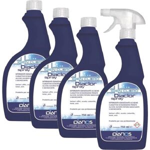 Dianos 4 x Diaclor Spray - Detergente Igienizzante Sgrassante