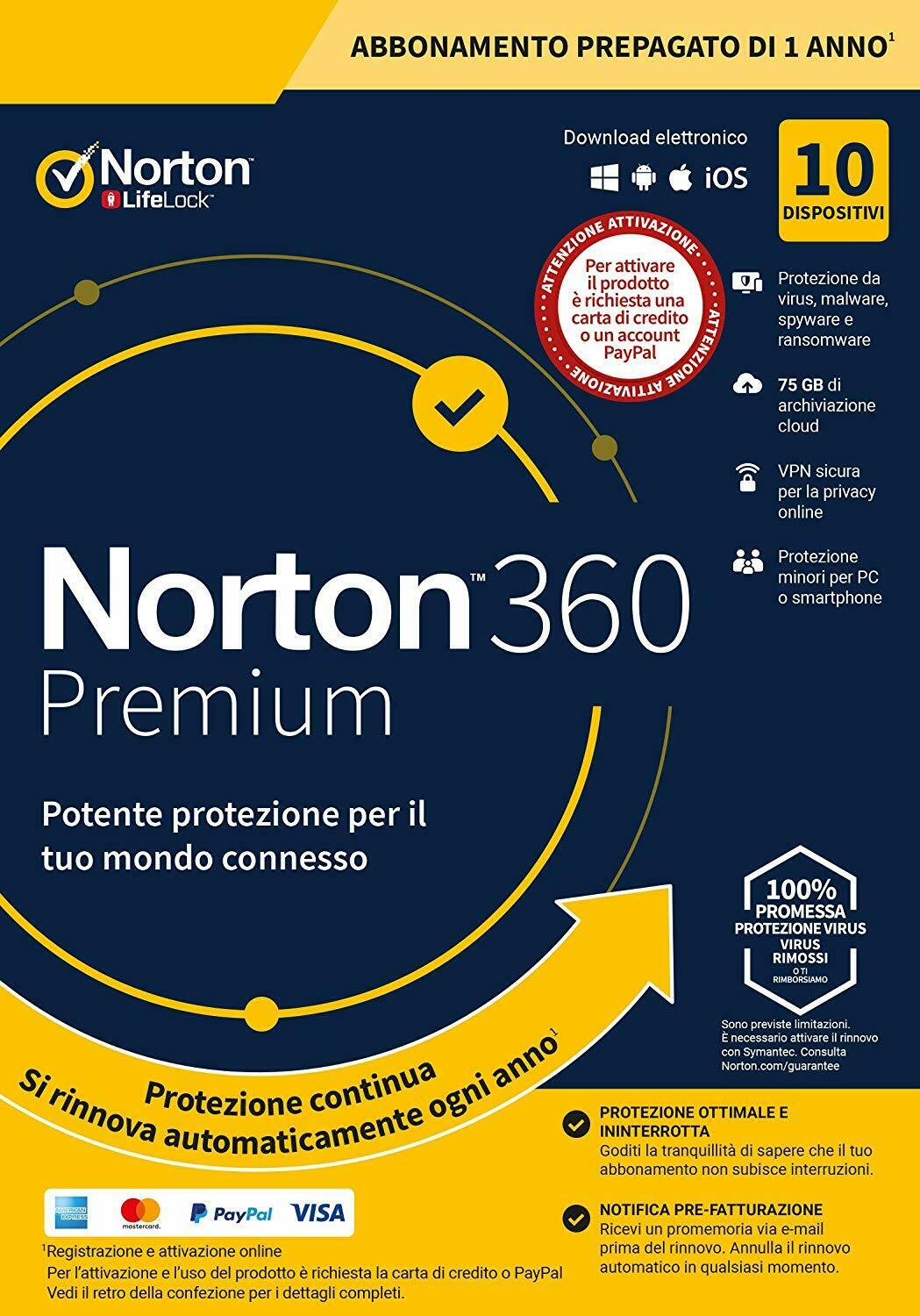 Symantec Licenza : 360 Premium   2022   10 utenti   1 anno   migliore protezione   più economico