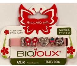 SANICO Srl BioJoux BRACCIALETTO ROSE SILICON Con CHARMS