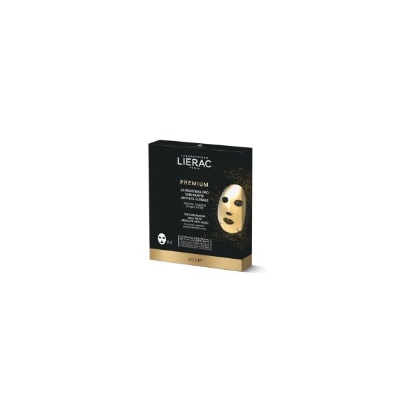 lierac maschera premium oro sublimante anti-età 4 pezzi da 20ml