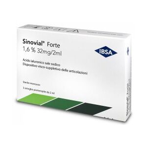 IBSA Farmaceutici Italia SINOVIAL FORTE SOLUZIONE SIR 1,6% 3 SIRINGHE 32mg/2ml
