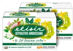 Pool Pharma ELISIR DEPURATIVO AMBROSIANO LE 20 BUONE ERBE 80 Mini Compresse