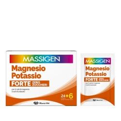 MARCO VITI SPA MASSIGEN Magnesio Potassio Forte Zero Zuccheri 24+6 Bustine da 8g