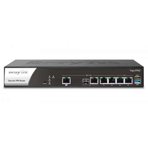 Draytek Vigor 2962 router cablato 2.5 Gigabit Ethernet Nero, Bianco