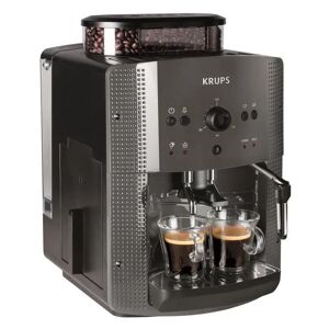 krups yy4451fd macchina da caffè automatica con macinacaffè essenziale con montalatte - pressione 15 bar - grigio