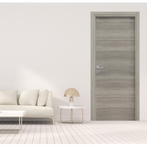 garneroarredamenti Porta battente per interni 80x210cm rovere grigio Niagara