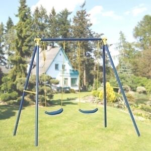 garneroarredamenti Altalena da giardino per bambini 2 posti 209x142cm acciaio Sissi