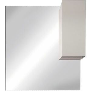 garneroarredamenti Specchiera bagno con led e pensile 120x110cm bianco lucido Minister