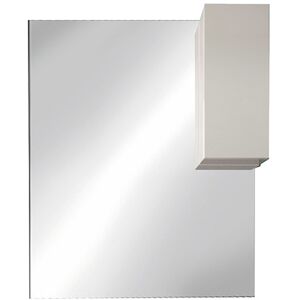 garneroarredamenti Specchiera bagno con led e pensile 100x110cm bianco lucido Minister