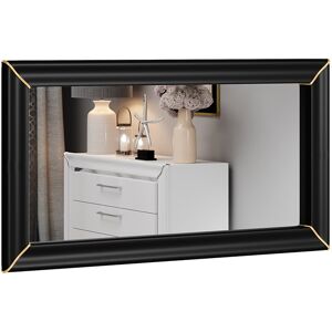 garneroarredamenti Specchio moderno 119x64cm nero oro Benz