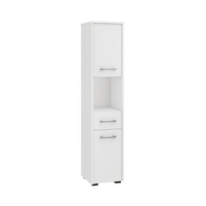 garneroarredamenti Colonna 30x140cm bagno 2 ante 1 vano a giorno bianco Woters