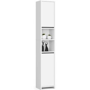 garneroarredamenti Colonna 30x140 bagno cm 2 ante 2 vani a giorno bianco Woters