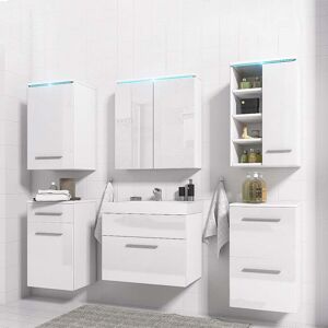 garneroarredamenti Mobile 170x178cm bagno sospeso bianco opaco e lucido Step