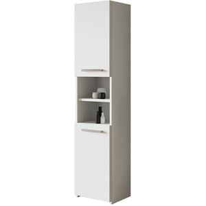 garneroarredamenti Colonna bagno 40x170cm moderna con ripiano bianco Ramona