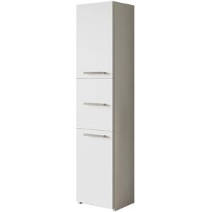 garneroarredamenti Colonna 40x170cm bagno moderna con ante bianco Ramona