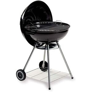 garneroarredamenti Barbecue a carbonella da giardino con ruote 45x73cm acciaio Cupola