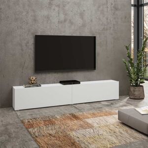 garneroarredamenti Mobile porta tv 180x35cm moderno bianco Fusion