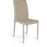 garneroarredamenti Sedia da pranzo in ecopelle beige Kendall Gihome® ULTIMO PEZZO!