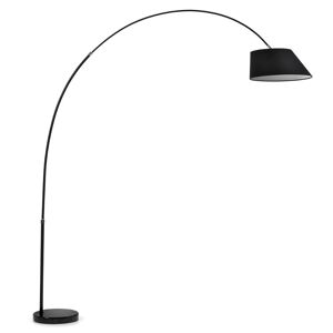 garneroarredamenti Lampada da terra 189/220cm in metallo effetto marmo nero May