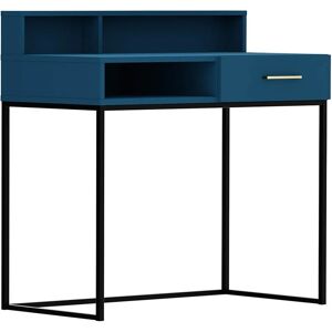 garneroarredamenti Scrivania 55x93cm 1 cassetto minimalista blu scuro Deluxia