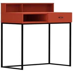 garneroarredamenti Scrivania 55x93cm 1 cassetto minimalista rosso Deluxia