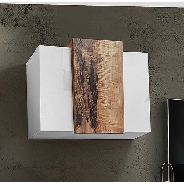 garneroarredamenti pensile 90x66cm moderno bianco laccato lucido pero milos gihome®