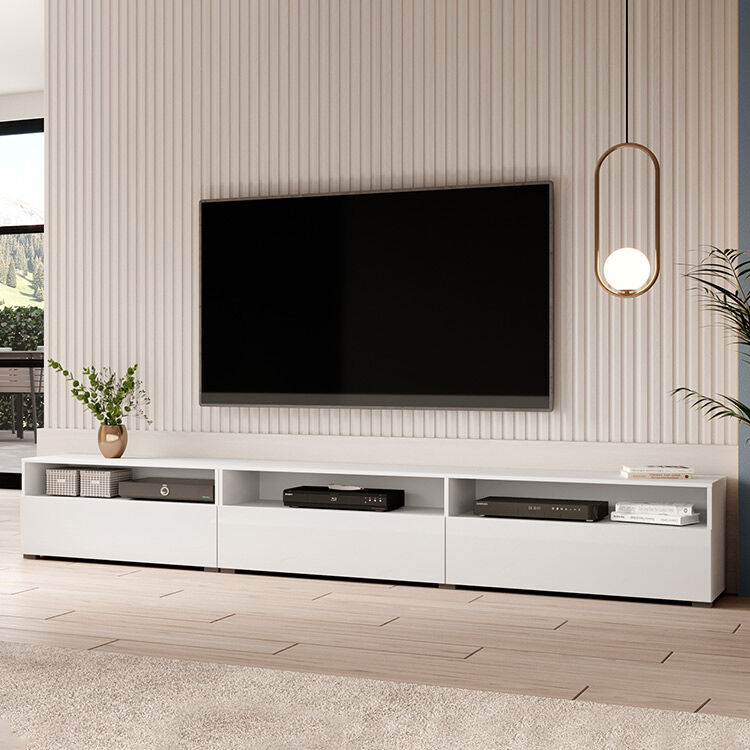 garneroarredamenti mobile porta tv 270x42cm moderno bianco emotion gihome®