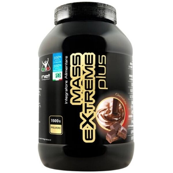 net integratori gainer mass extreme plus cioccolato 1500gr