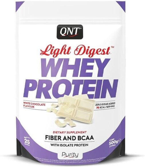 QNT Light Digest whey protein Cioccolato Bianco 500g