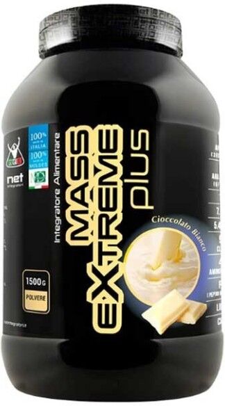 Net Integratori Gainer Mass Extreme Plus Cioccolato Bianco 1500gr