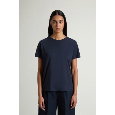 Woolrich donna T-shirt Luxe in misto cotone Blu Taglia XL Woolrich donna T-shirt Luxe in misto cotone Blu Taglia XL