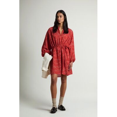 Woolrich donna Vestito in misto Lyocell Rosso Taglia XL Woolrich donna Vestito in misto Lyocell Rosso Taglia XL
