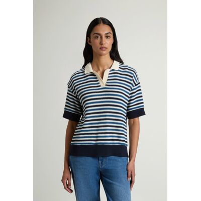 Woolrich donna Polo in misto cotone a righe Multicolore Taglia L Woolrich donna Polo in misto cotone a righe Multicolore Taglia L