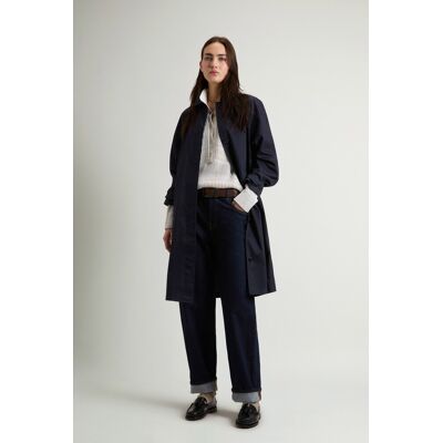 Woolrich donna Trench in puro cotone Blu Taglia XXS Woolrich donna Trench in puro cotone Blu Taglia XXS