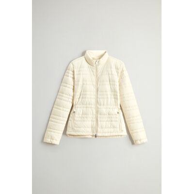 Woolrich donna Giacca imbottita in microfibra Bianco Taglia L Woolrich donna Giacca imbottita in microfibra Bianco Taglia L