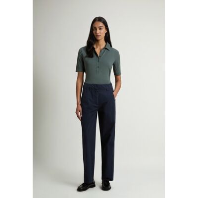 Woolrich donna Pantaloni Carrot in popeline di puro cotone tinti in capo Blu Taglia 25 Woolrich donna Pantaloni Carrot in popeline di puro cotone tinti in capo Blu Taglia 25