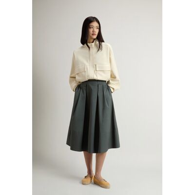 Woolrich donna Gonna in popeline di puro cotone Verde Taglia M Woolrich donna Gonna in popeline di puro cotone Verde Taglia M